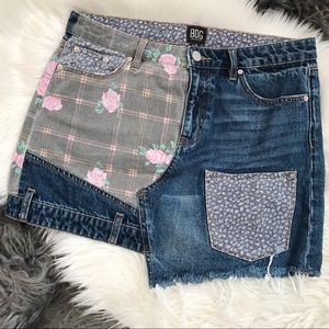 BDG Patchwork Denim Skirt